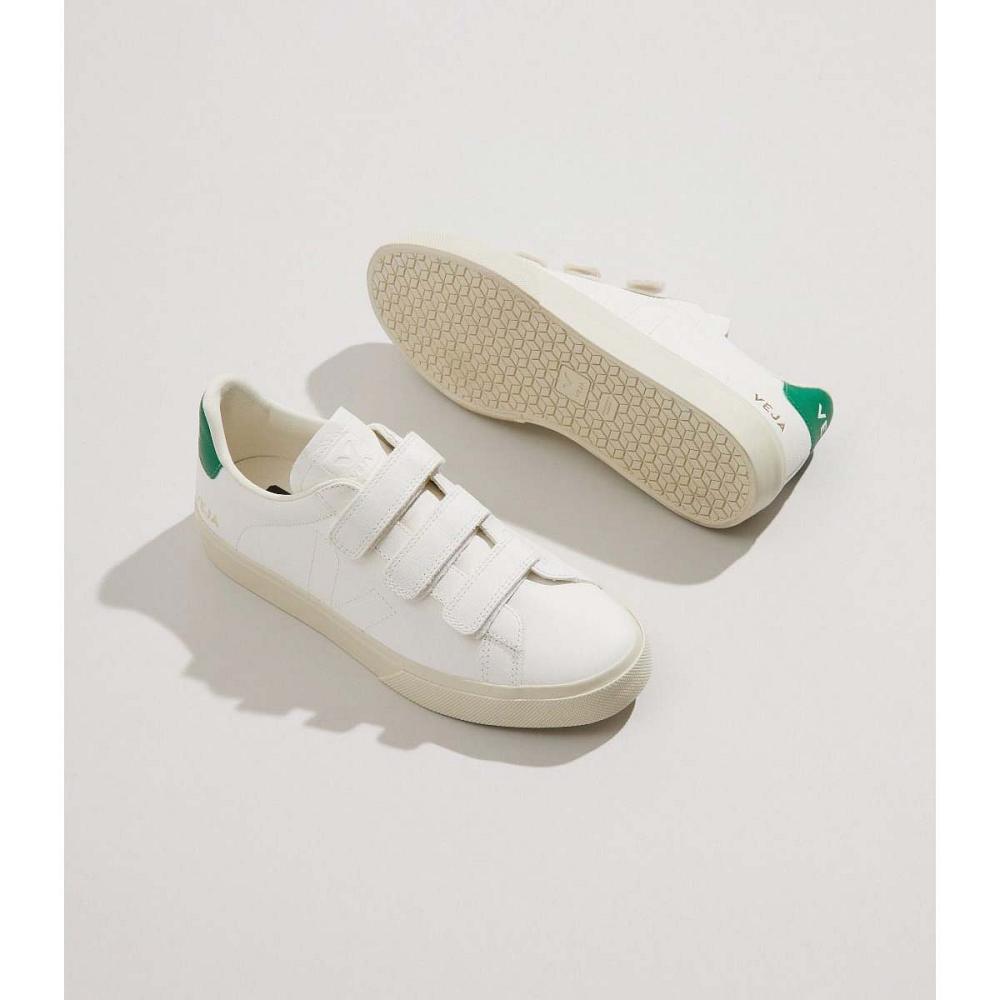 White/Green Men's Veja RECIFE CHROMEFREE Shoes | AU 199CTV